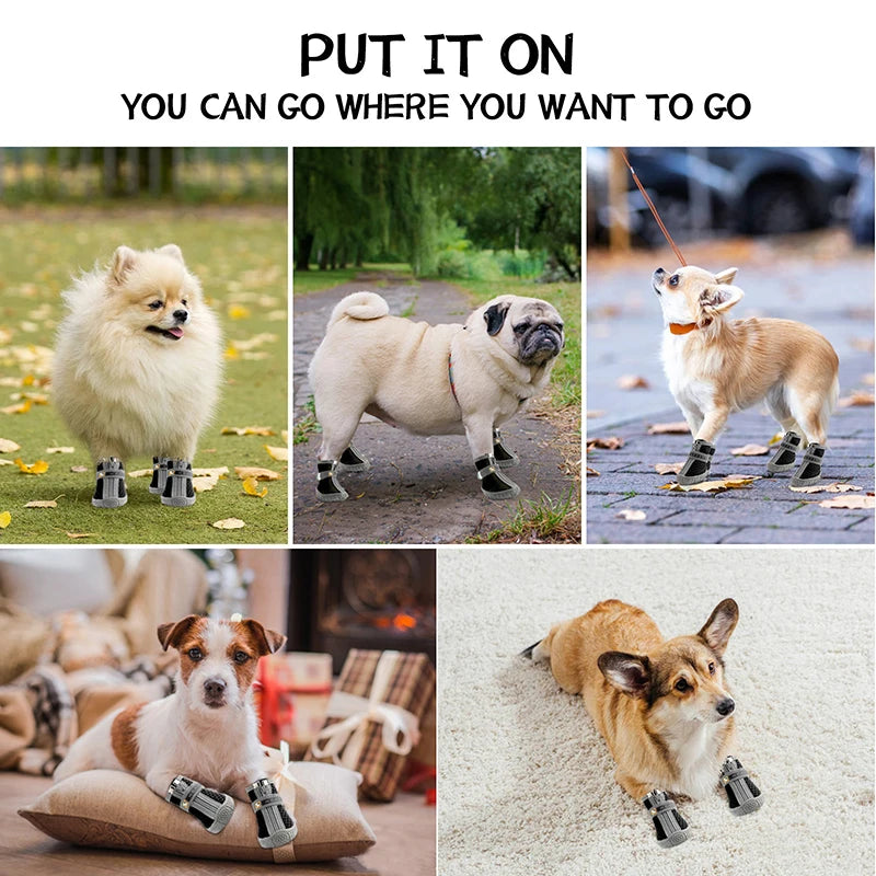Dog Paw Protector Shoes — Non-Slip Breathable Boots