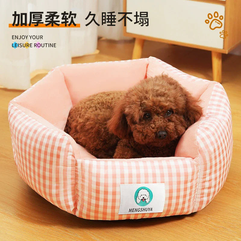 Plush Pet Bed for Cats & Dogs — Ultra-Soft Washable