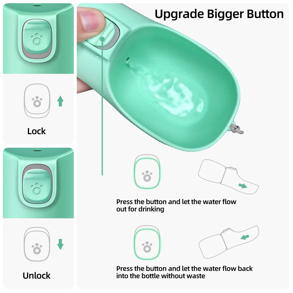 Portable Dog Water Bottle — Leak-Proof Travel Dispenser