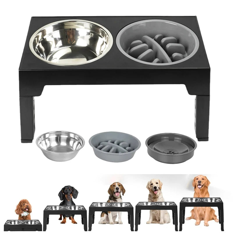 Elevated Dog Bowl Stand — Adjustable Height Feeder