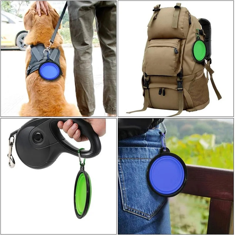 Collapsible Dog Bowl — Portable Travel Pet Feeder